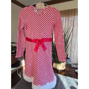 BONNIE JEAN - Girls Red White Candy Cane Sequin Dress Christmas/Holiday Size 16